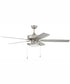 60" Outdoor Super Pro 119 1-Light Indoor/Outdoor Ceiling Fan Painted Nickel