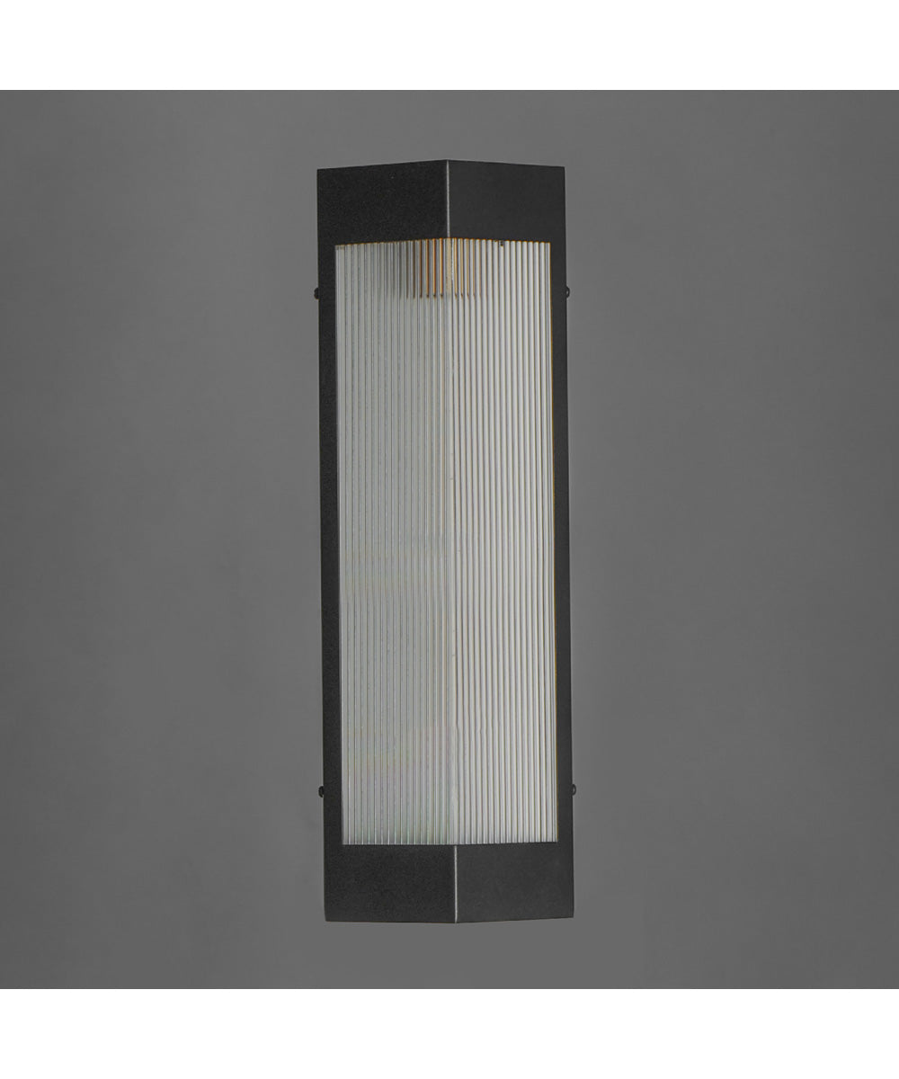 Triform 20 inch Outdoor Wall Sconce Black / Antique Brass