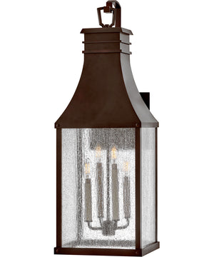 Beacon Hill 4-Light Extra Large Wall Mount Lantern in Blackened Copper