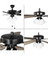 AirPro 52 in. 5-Blade Energy Star Rated Ceiling Fan with Light Matte Black