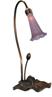 16"H Lavender Pond Lily Accent Lamp