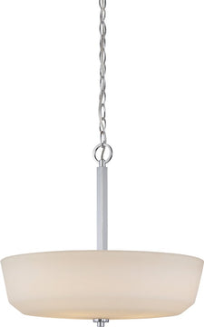 18"W Willow 4-Light Pendant Polished Nickel