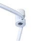 1 Light Swag Plug-In Pendant 18"w White Linen Shade, 17' White Cord