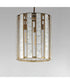Miramar 3-Light Foyer Pendant Capiz / Natural Aged Brass