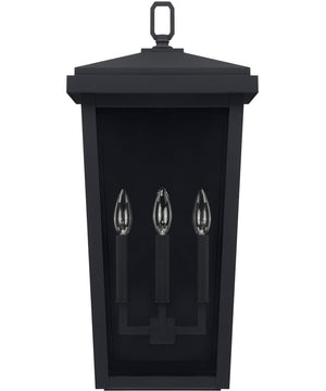 Donnelly 3-Light Outdoor Wall Mount In Black