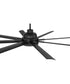 Rush 65" 1-Light Ceiling Fan (Blades Included) Flat Black