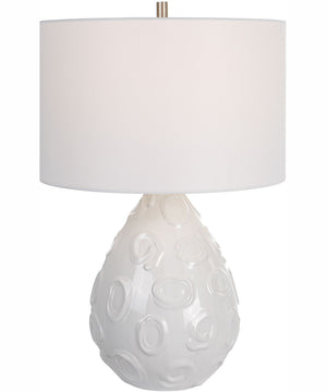 Loop White Glaze Table Lamp