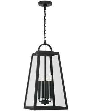 Leighton 4-Light Outdoor Hanging-Lantern Black