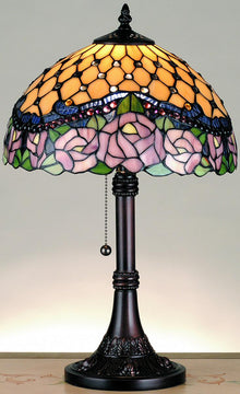 20"H Jeweled Rose  Tiffany Table Lamp