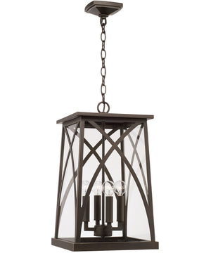 Marshall 4-Light Outdoor Hanging-Lantern Oiled Bronze