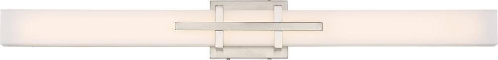 36"W Grill 1-Light LED Vanity & Wall Polished Nickel