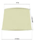 12"W x 8"H SLIP UNO FITTER Hardback Shallow Drum Lamp Shade Eggshell Fabric