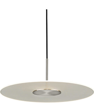 Spoke LED Modern Style Hanging Pendant Light Brushed Nickel
