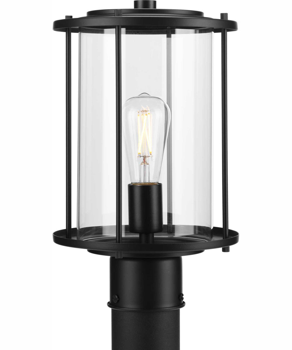 Gunther 1-Light Modern Farmhouse Post Lantern Matte Black