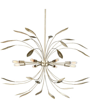 Mariposa 8-Light Hanging Pendant Light Gilded Silver
