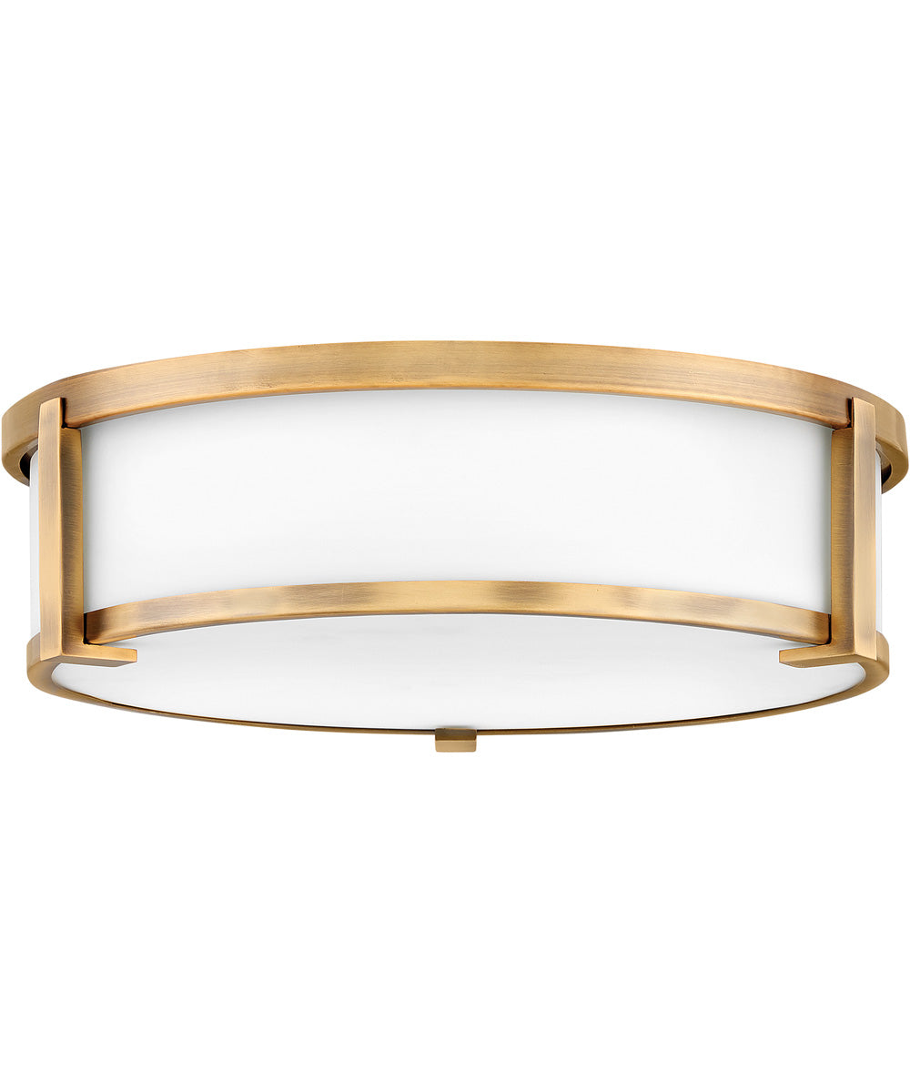 Lowell 3-Light Large Flush Mount in Brushed Bronze