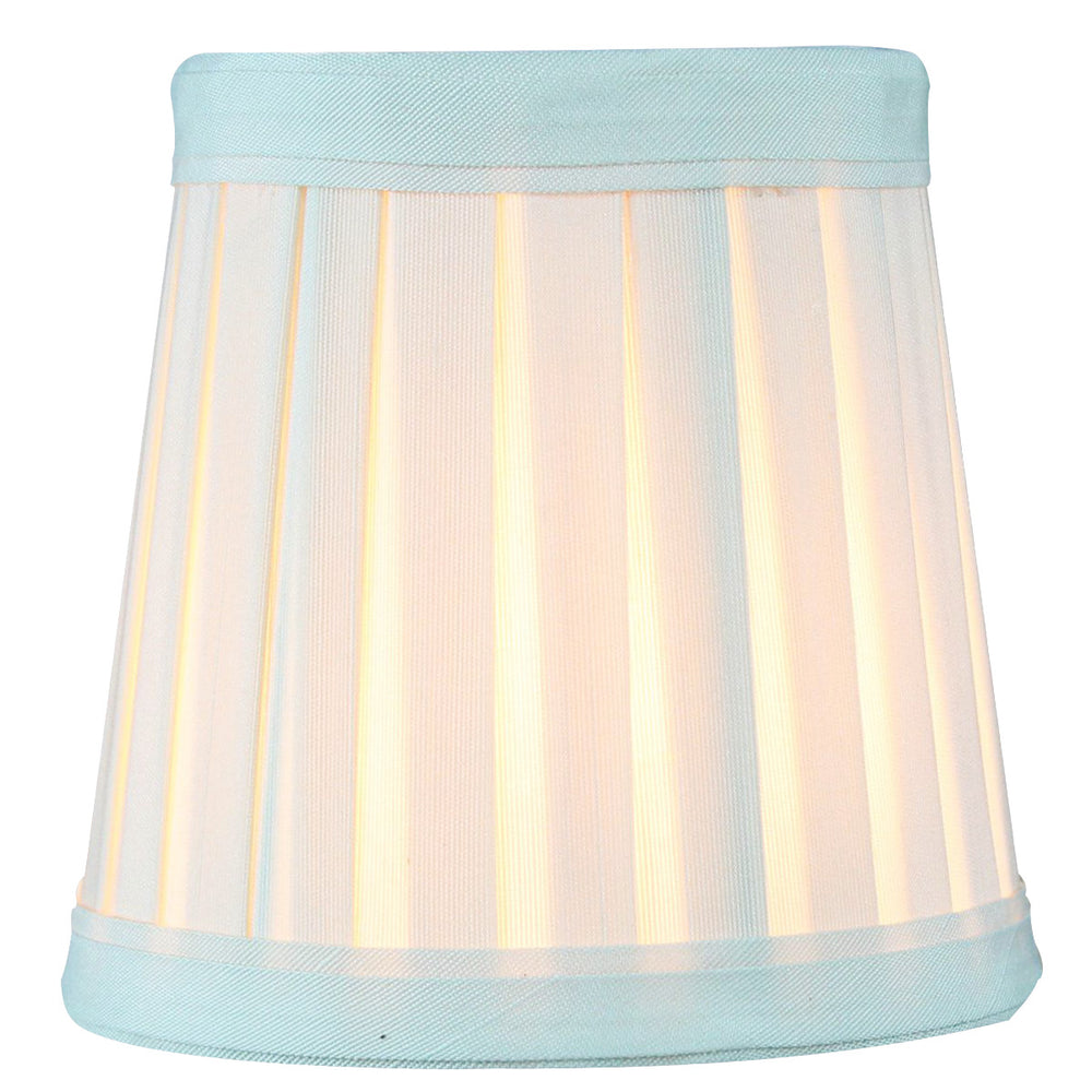 4"W x 4"H Set of 6 Egg Shell Pleated Clip-on Candelabra Lampshade