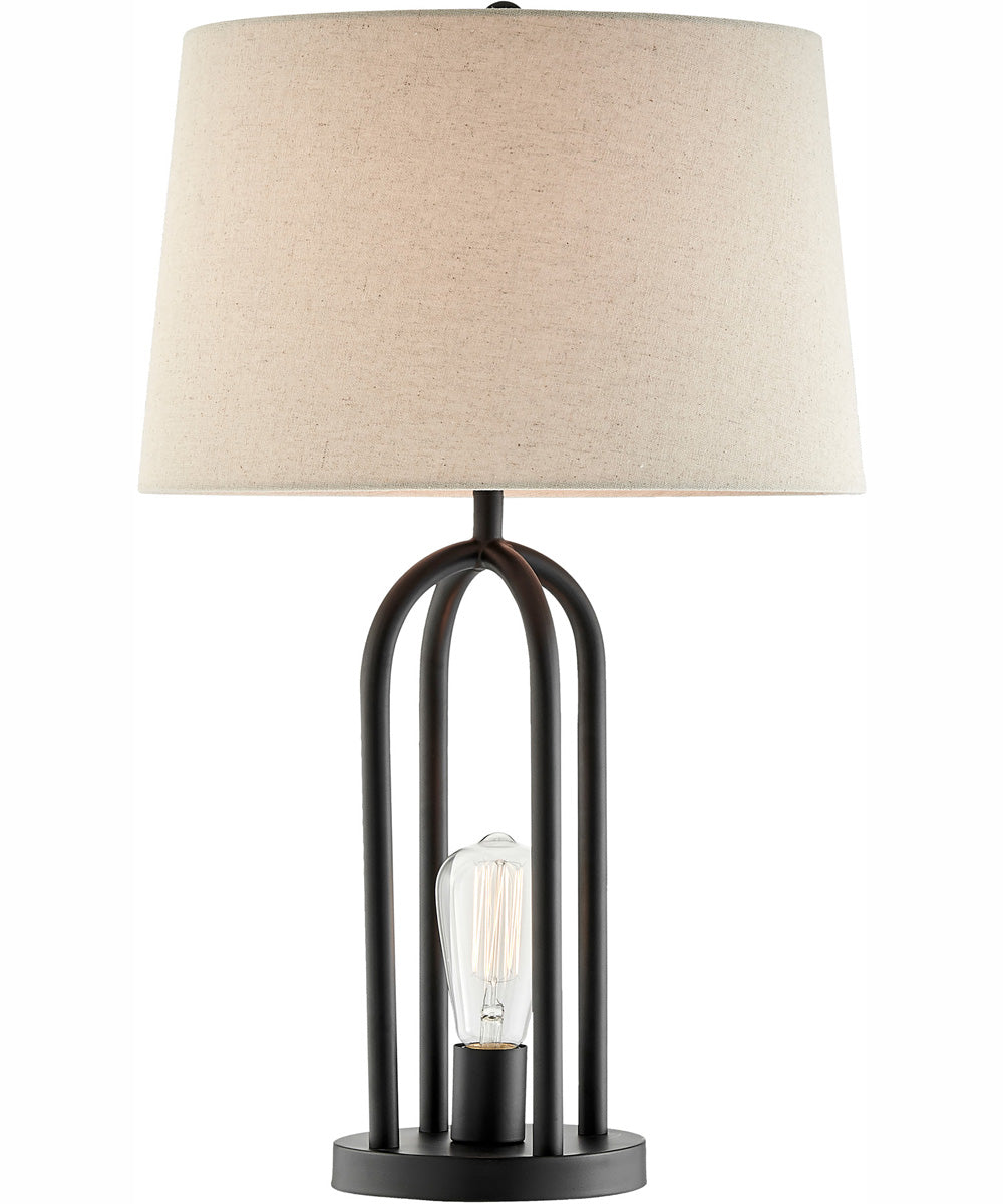Galina 1-Light 2 Pack-Table Lamp With N.Light Black/Oatmeal Shade