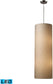 12"W Fabric Cylinder 4-Light LED Pendant Satin Nickel
