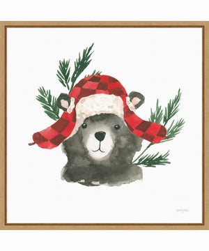 Framed Critter Greetings V by Jenaya Jackson Canvas Wall Art Print (22 W x 22 H), Sylvie Maple Frame