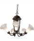 24" Wide White Tiffany Pond Lily 7 Light Chandelier