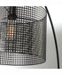 Hamilton 1-Light Arch Lamp Black/Mesh Metal Shade