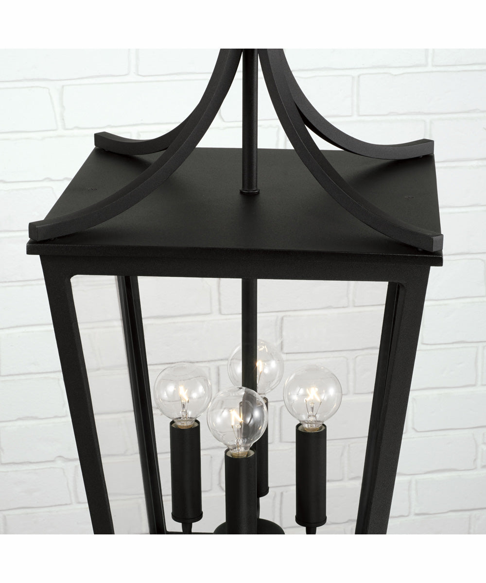 Adair 4-Light Outdoor Hanging-Lantern Black