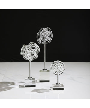 Neuron Glass Table Top Sculptures, Set of 3