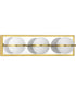 Pearl LED 3-Light Opal Glass Modern Style Bath Vanity Wall Light Satin Brass