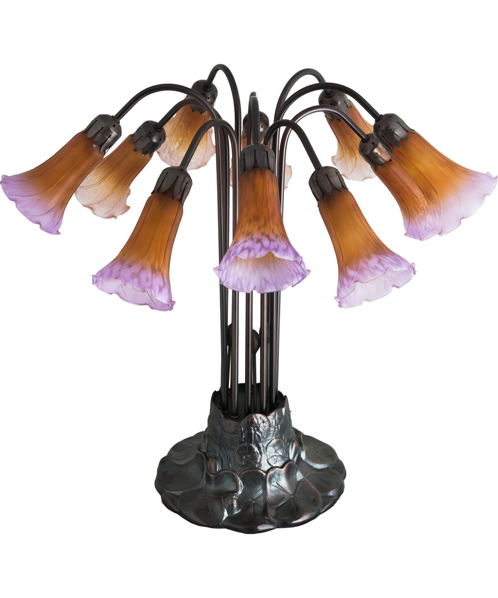 22"H Pond Lily  10-Light Tiffany Table Lamp