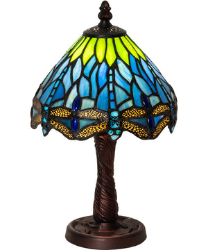13" High Tiffany Hanginghead Dragonfly Mini Lamp