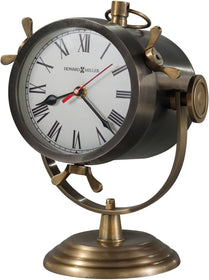 11"H Vernazza Mantel Clock Antique Nickel