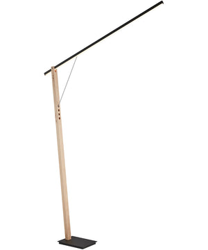 Kylar 1-Light Led Floor Lamp Wood/Black