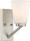 5"W Nome 1-Light Vanity & Wall Brushed Nickel