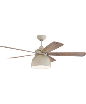 Ventura 1-Light LED Indoor/Outdoor Ceiling Fan (Blades Included) Cottage White
