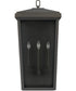 Donnelly 3-Light Outdoor Wall Mount In Oiled Bronze With Clear Glass