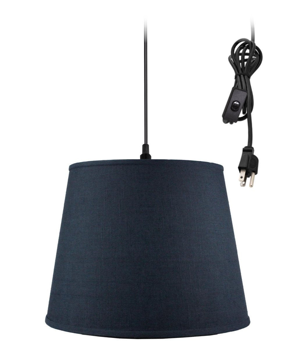 Home Concept 1 Light Swag Plug-In Pendant Hanging Lamp 13x16x11 Textured Slate