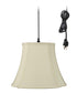 Home Concept 1-Light Plug In Swag Pendant Ceiling Light Eggshell Shade