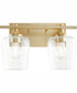 Veno 2-light Bath Vanity Light Aged Brass