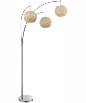 Linterna 3-Light 3-Light Arch Lamp Ps/Nat. Finish Bamboo Shade