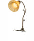 15" High Amber Pond Lily Accent Lamp