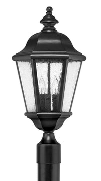 21"H Edgewater 3-Light LED Outdoor Pier Post Light in Black