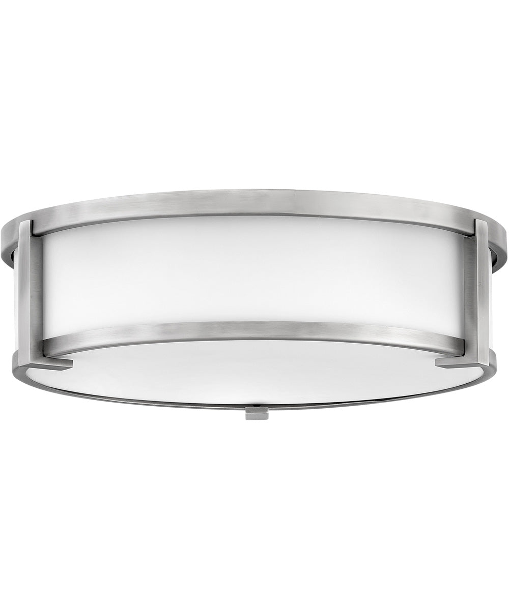 Lowell 3-Light Large Flush Mount in Antique Nickel