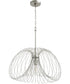 24"W 1-light Pendant Brushed Silver