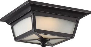 11"W Essex 1-Light Close-to-Ceiling Sterling Black