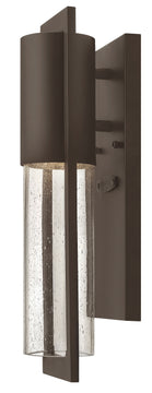 16"H Shelter 1-Light LED Mini Outdoor Wall Light in Buckeye Bronze