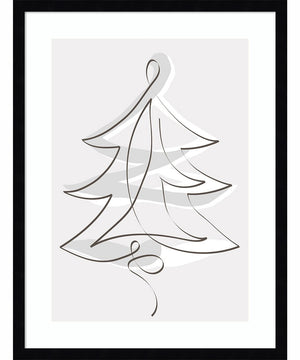 Merry Christmas 2 by Design Fabrikken Wood Framed Wall Art Print (19  W x 25  H), Svelte Noir Black Frame