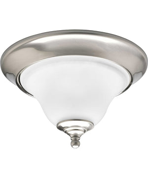 Trinity 1-Light 12-1/2" Close-to-Ceiling Brushed Nickel