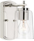 Adley 1-Light Clear Glass New Traditional Bath Vanity Light Polished Nickel