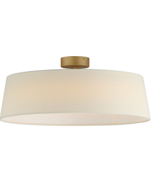 Paramount 21 inch LED Flush Mount Natural Aged Brass